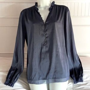 Beautiful blue silky blouse